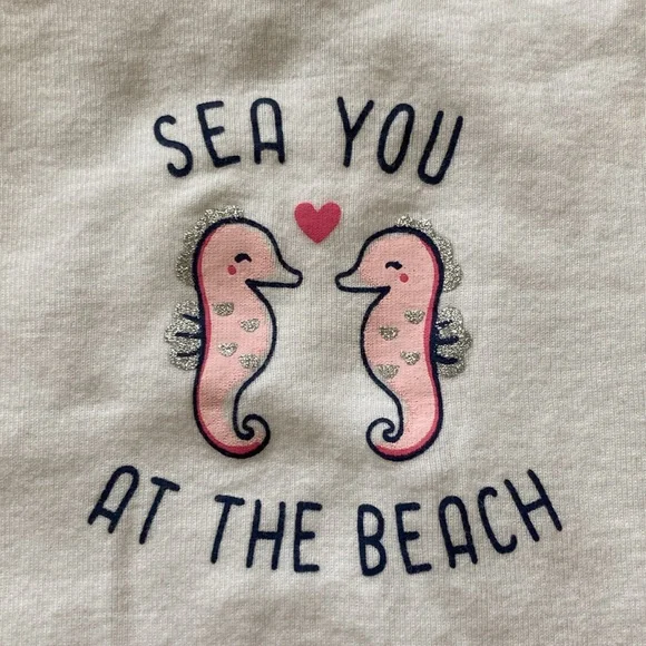 Carter’s Sea You at the Beach bodysuit and top, 9 months size - Picture 3 of 13